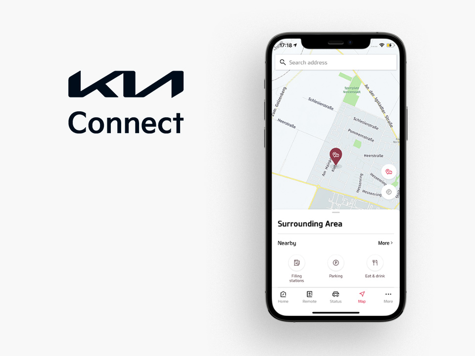 Kia Connect App Services, Smartphone Display